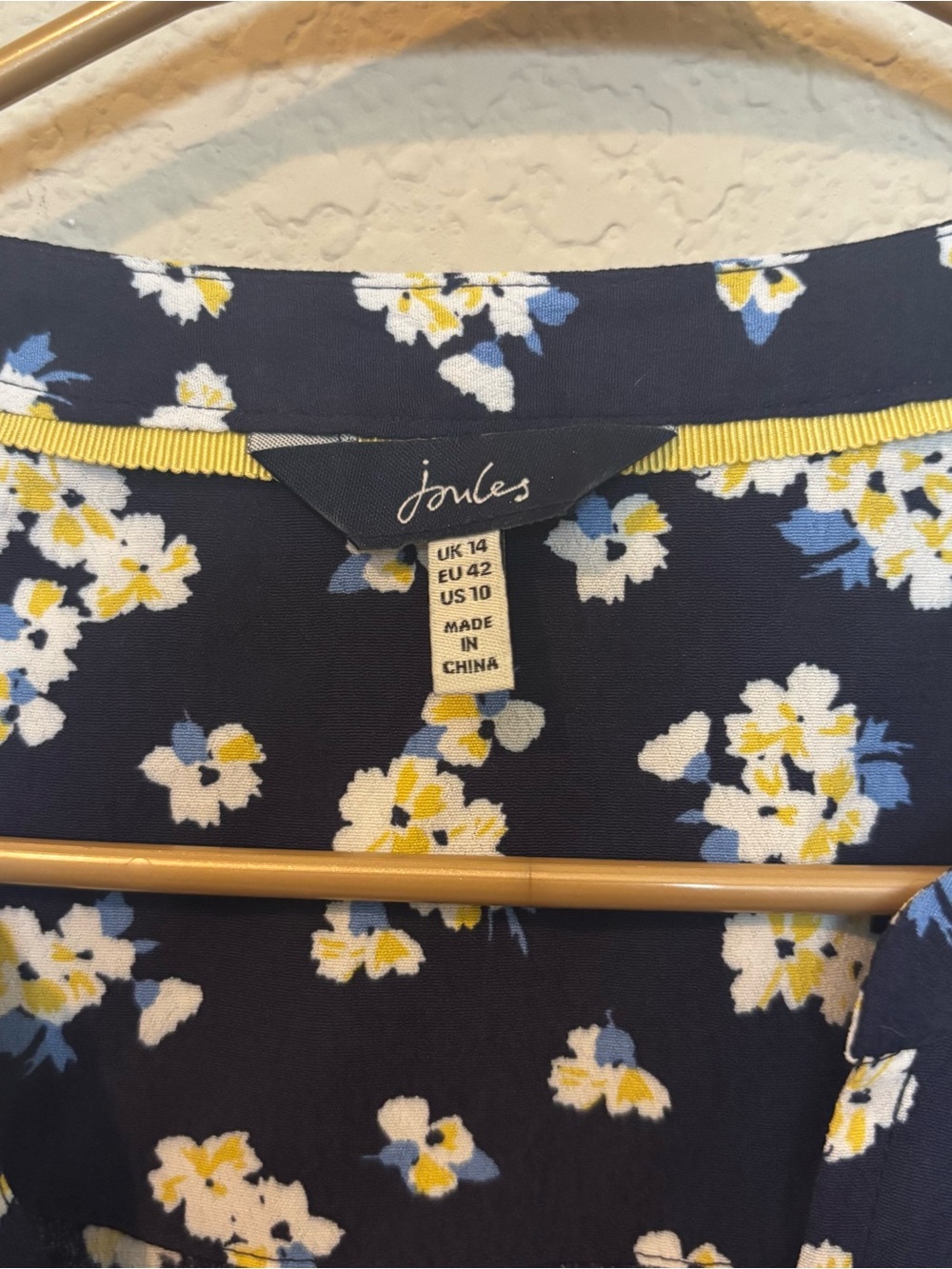 Joules Womens Cosima Ditsy Bouquet Blue Floral Flare Tunic Dress Size 10 - Picture 2 of 5